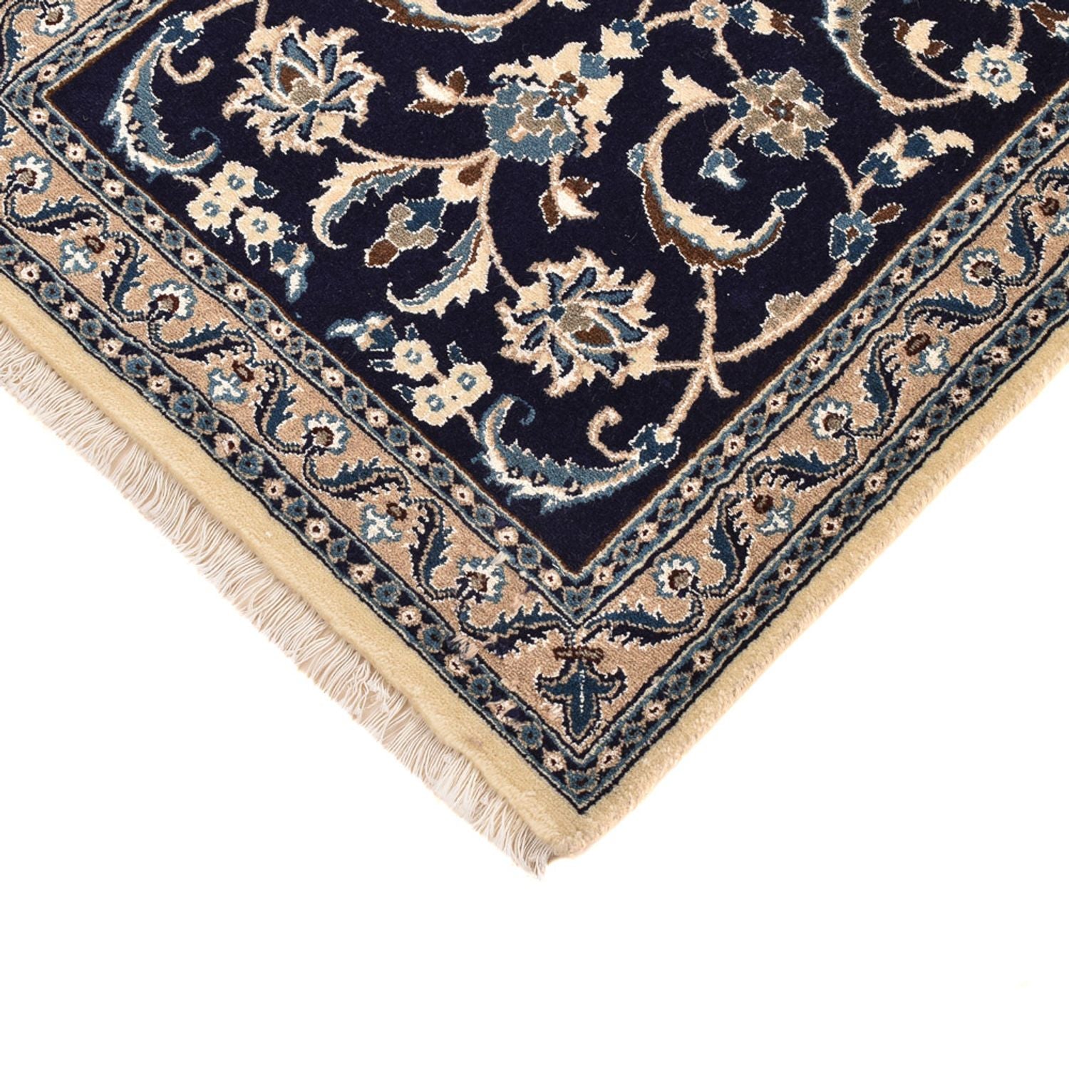 Tappeto corsia Tappeto Persero - Nain - Reale - 196 x 66 cm - blu scuro
