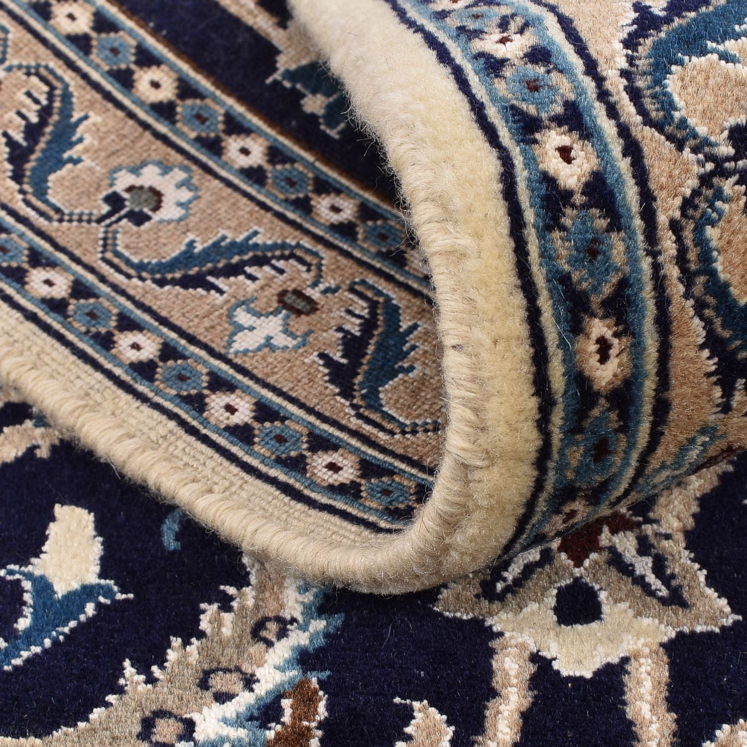 Tappeto corsia Tappeto Persero - Nain - Reale - 196 x 66 cm - blu scuro