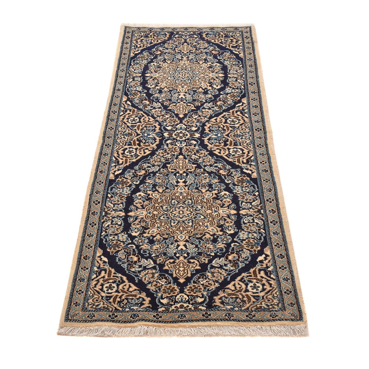 Tappeto corsia Tappeto Persero - Nain - Reale - 188 x 65 cm - blu scuro