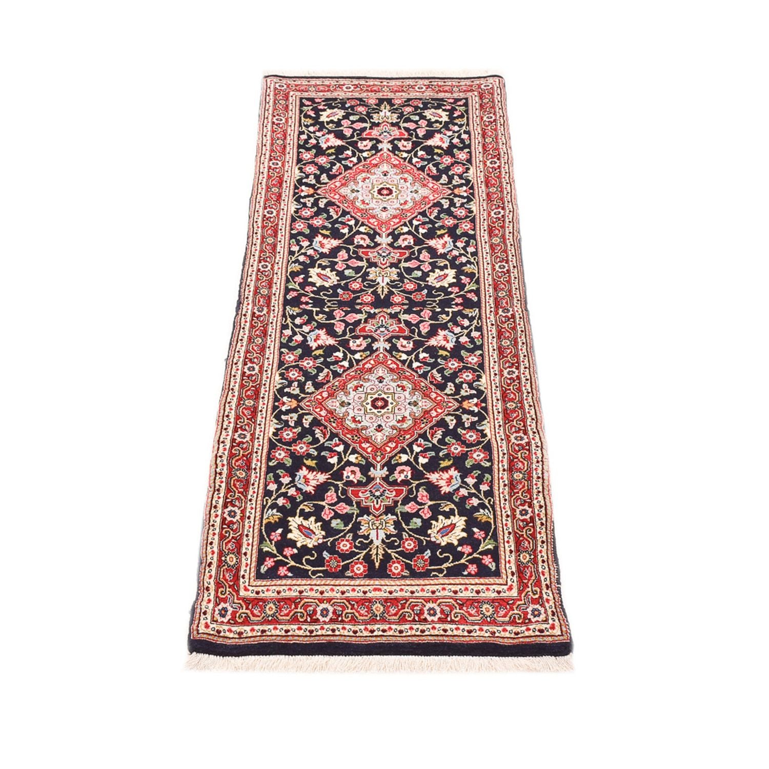 Tappeto corsia Tappeto Persero - Ghom - Reale - 182 x 55 cm - blu scuro