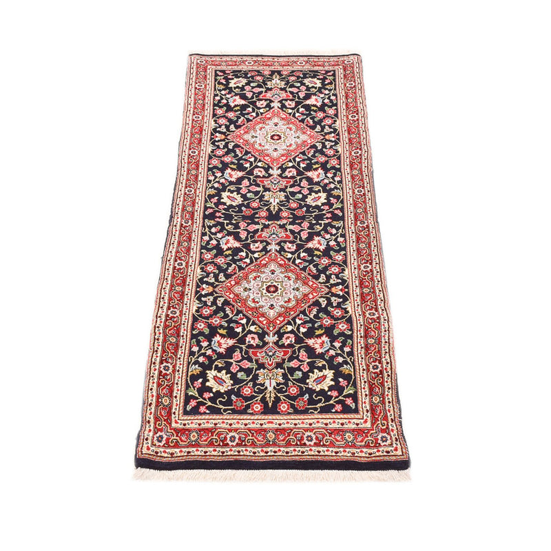 Tappeto corsia Tappeto Persero - Ghom - Reale - 182 x 55 cm - blu scuro