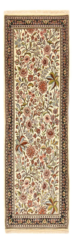 Tappeto corsia Tappeto Persero - Ghom - Reale - 203 x 63 cm - beige chiaro