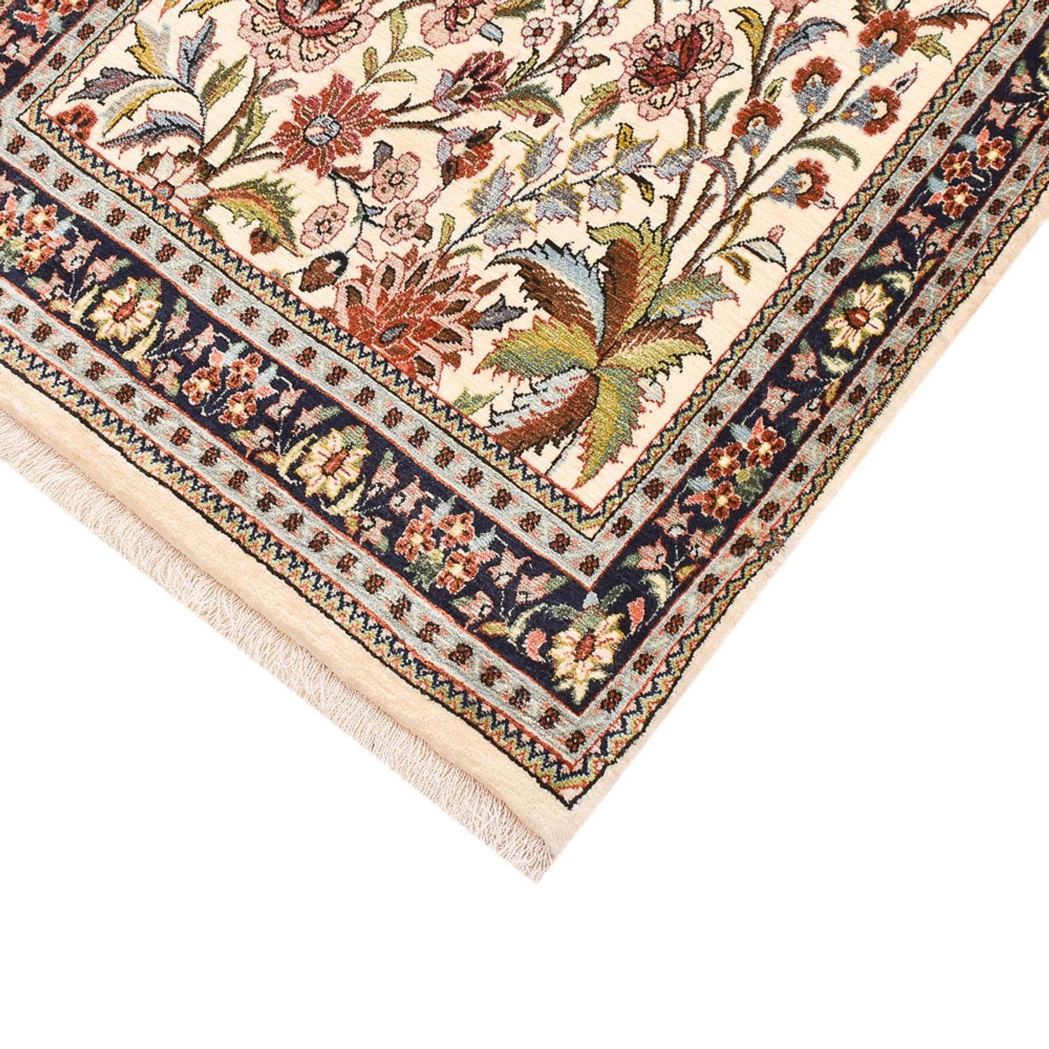 Tappeto corsia Tappeto Persero - Ghom - Reale - 203 x 63 cm - beige chiaro
