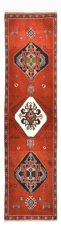 Tappeto corsia Tappeto Gabbeh - Kashkuli Persero - 197 x 54 cm - rosso