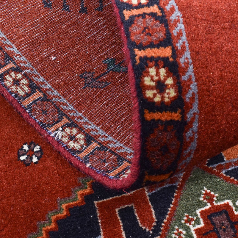 Tappeto corsia Tappeto Gabbeh - Kashkuli Persero - 197 x 54 cm - rosso