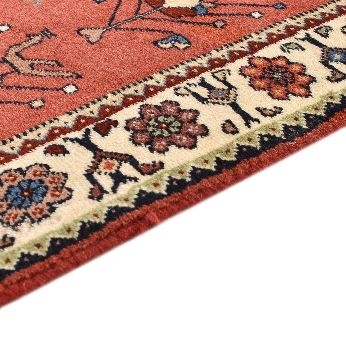 Tappeto corsia Tappeto Gabbeh - Kashkuli Persero - 162 x 65 cm - rosso chiaro