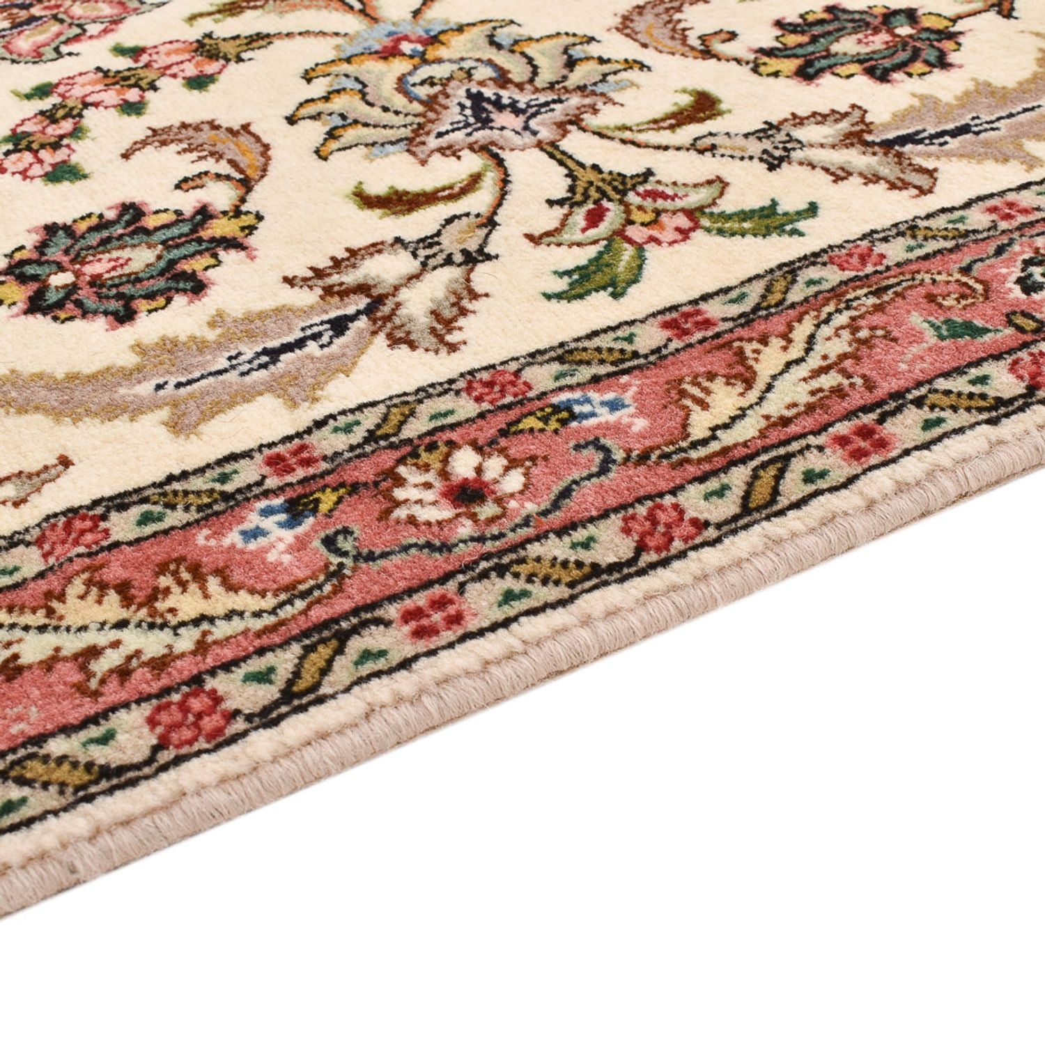 Tappeto corsia Tappeto Persero - Tabriz - Premio - 302 x 72 cm - sabbia