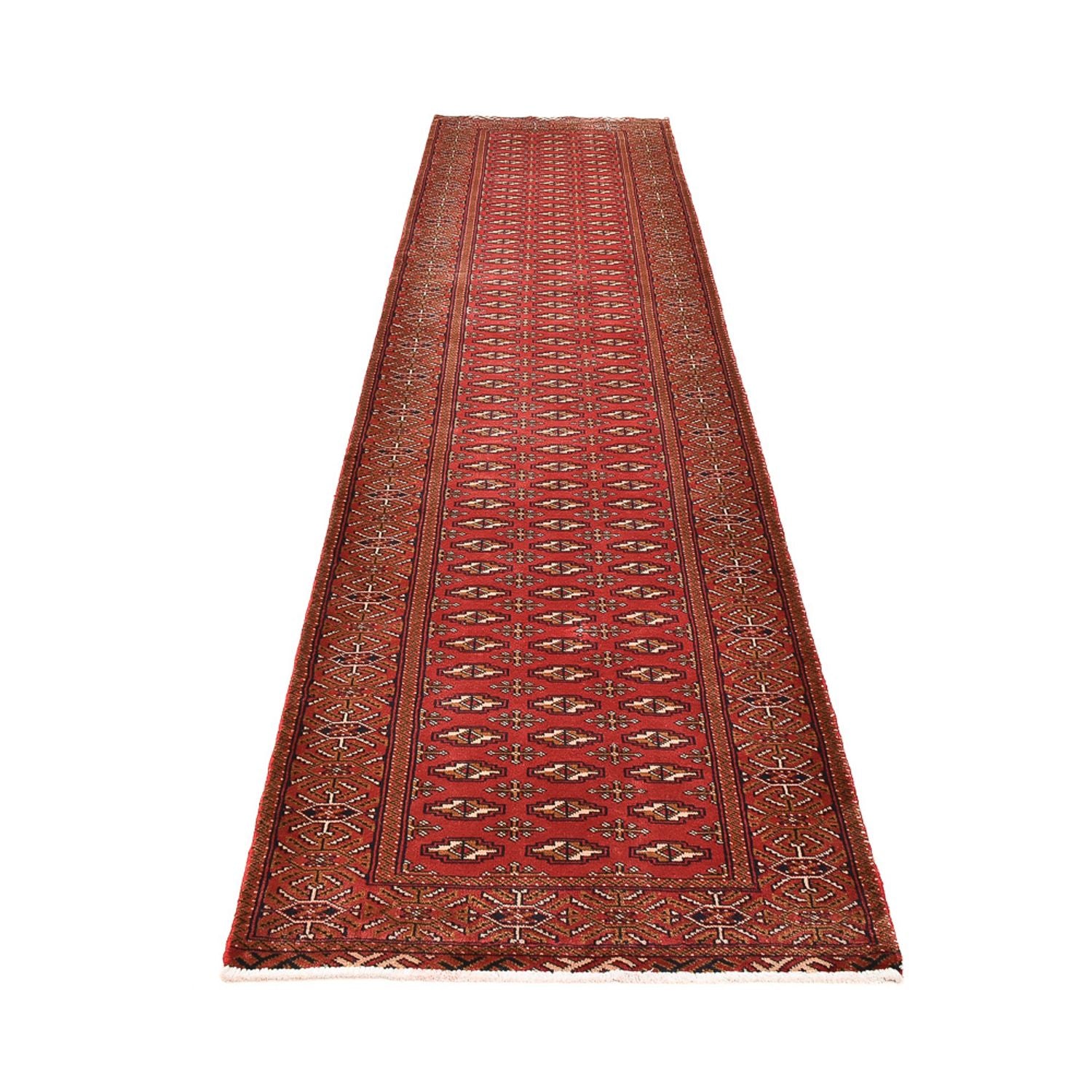 Tappeto corsia Tappeto Turkaman - 369 x 86 cm - rosso