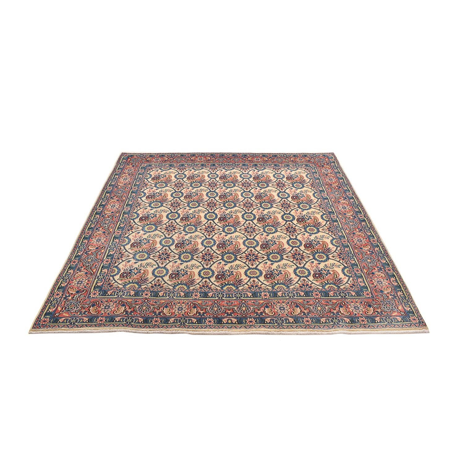 Tappeto Persero - Keshan quadrato  - 192 x 195 cm - multicolore