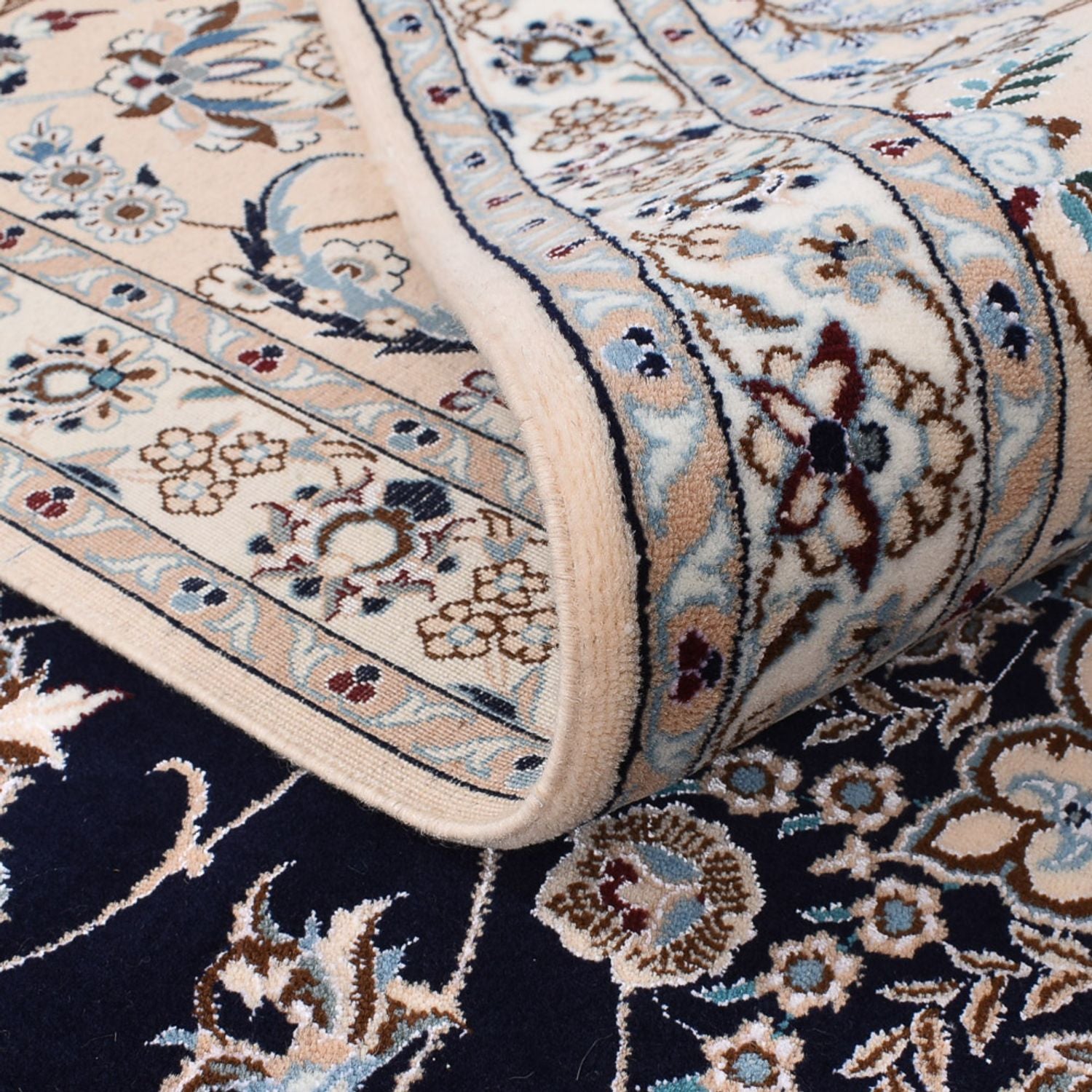 Tappeto Persero - Nain - Premio - 300 x 254 cm - blu scuro