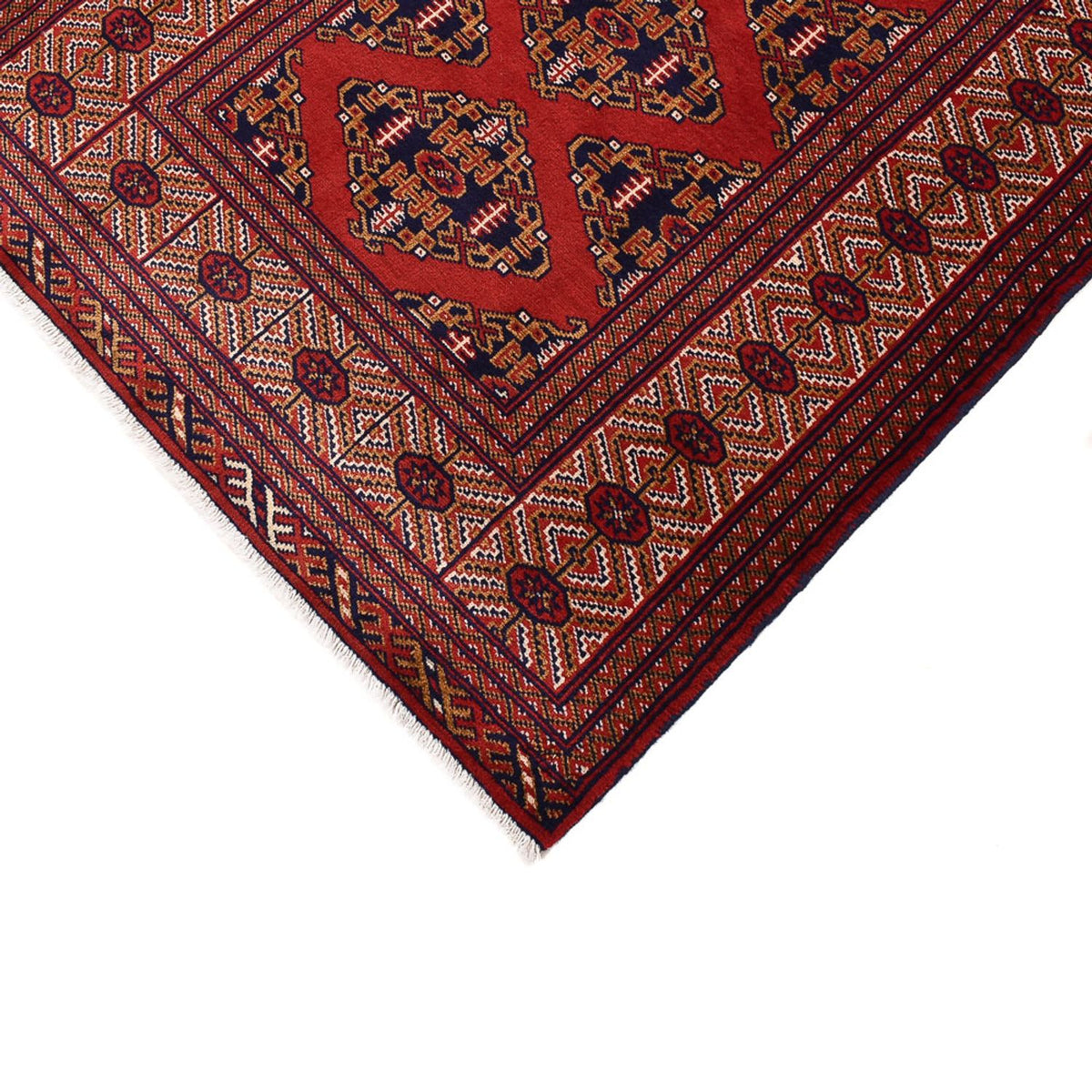 Tappeto corsia Tappeto Turkaman - 377 x 104 cm - rosso scuro