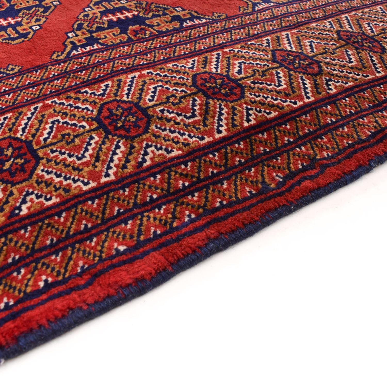 Tappeto corsia Tappeto Turkaman - 377 x 104 cm - rosso scuro