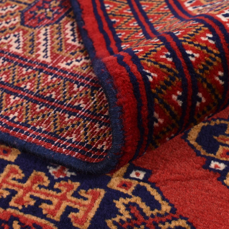 Tappeto corsia Tappeto Turkaman - 377 x 104 cm - rosso scuro