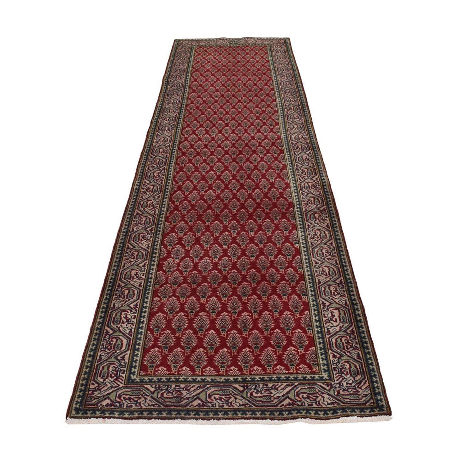 Tappeto corsia Tappeto Persero - Tabriz - 337 x 83 cm - ruggine