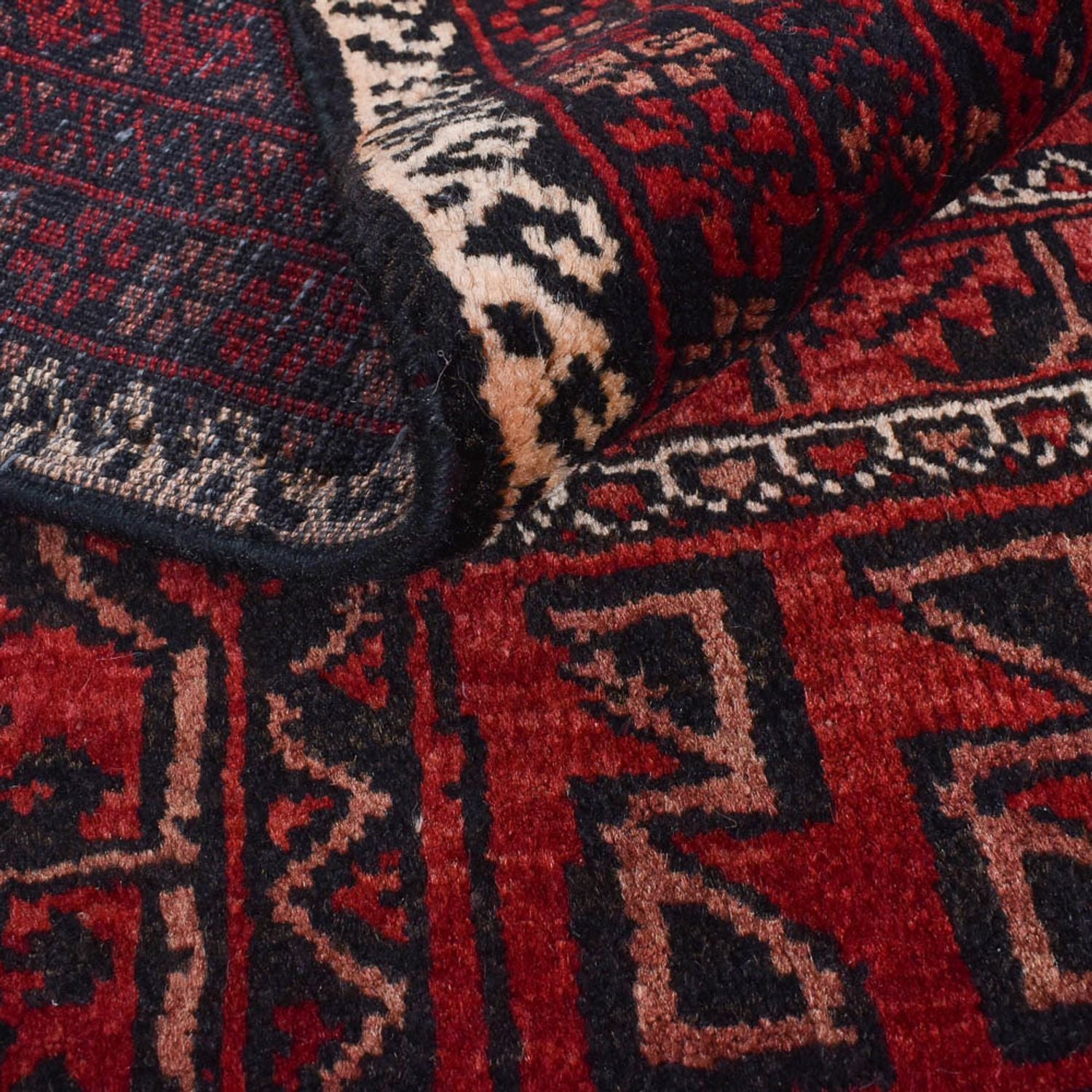 Tappeto Belutsch forma speciale  - 198 x 114 cm - rosso