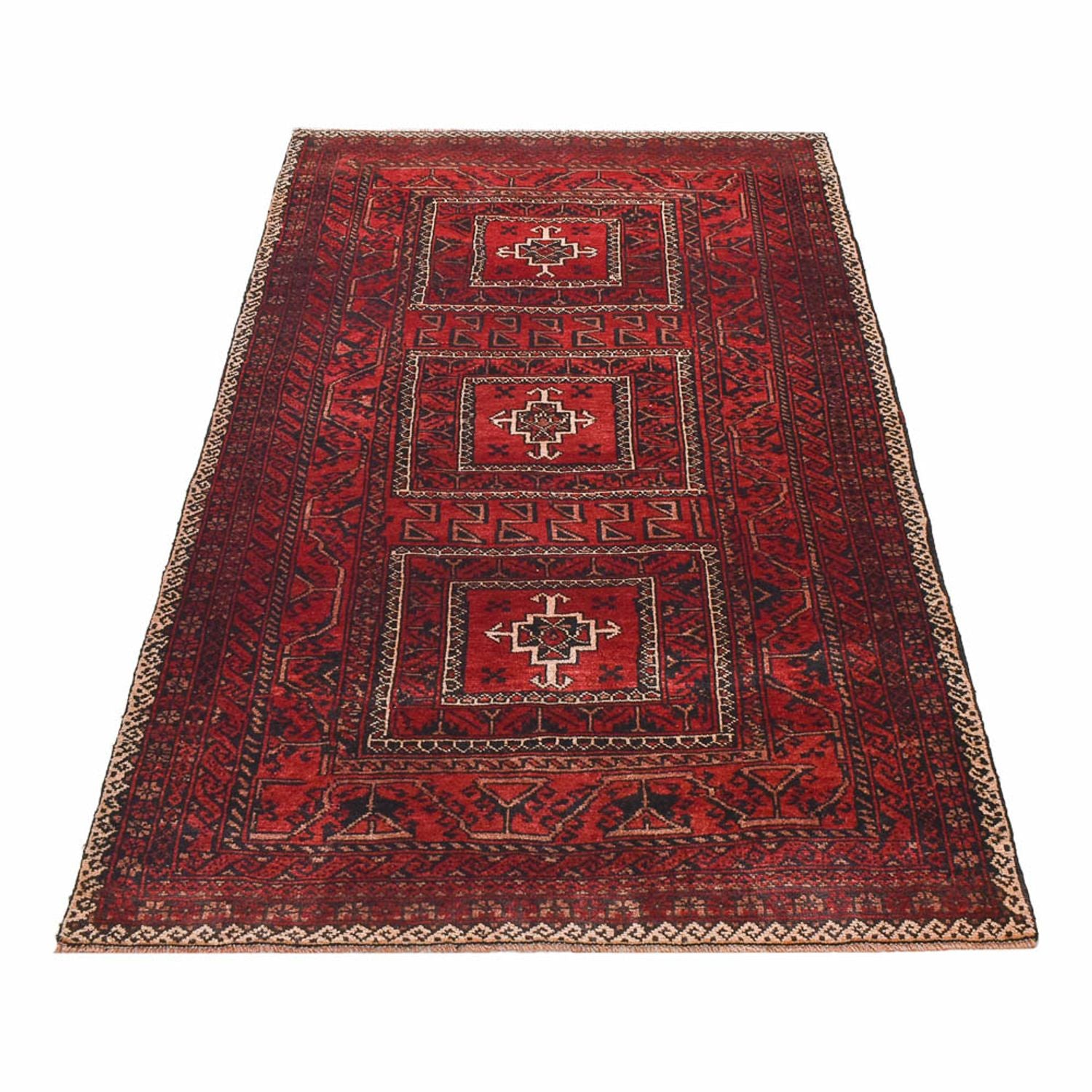 Tappeto Belutsch forma speciale  - 198 x 114 cm - rosso
