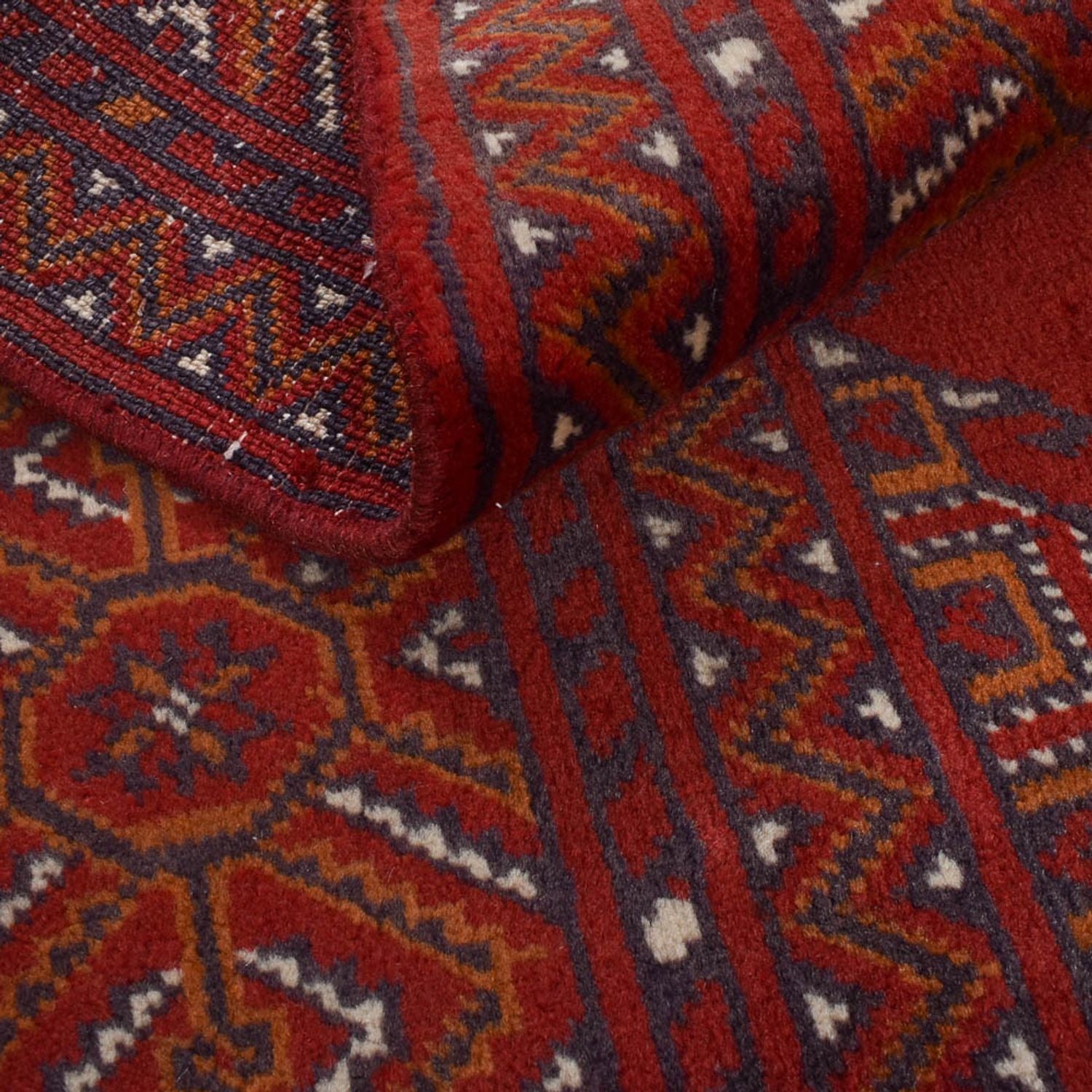 Tappeto corsia Tappeto Turkaman - 287 x 102 cm - rosso