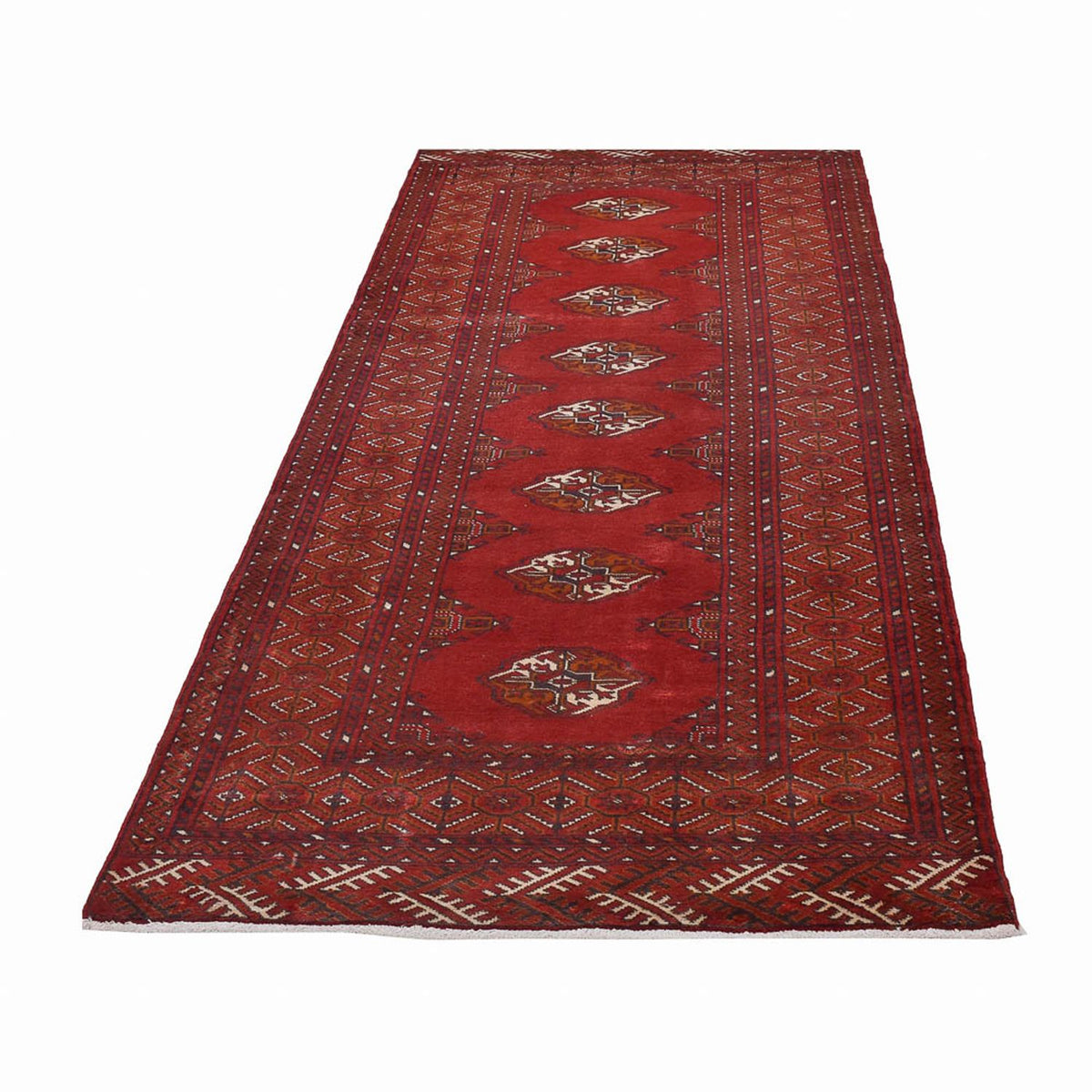 Tappeto corsia Tappeto Turkaman - 287 x 102 cm - rosso