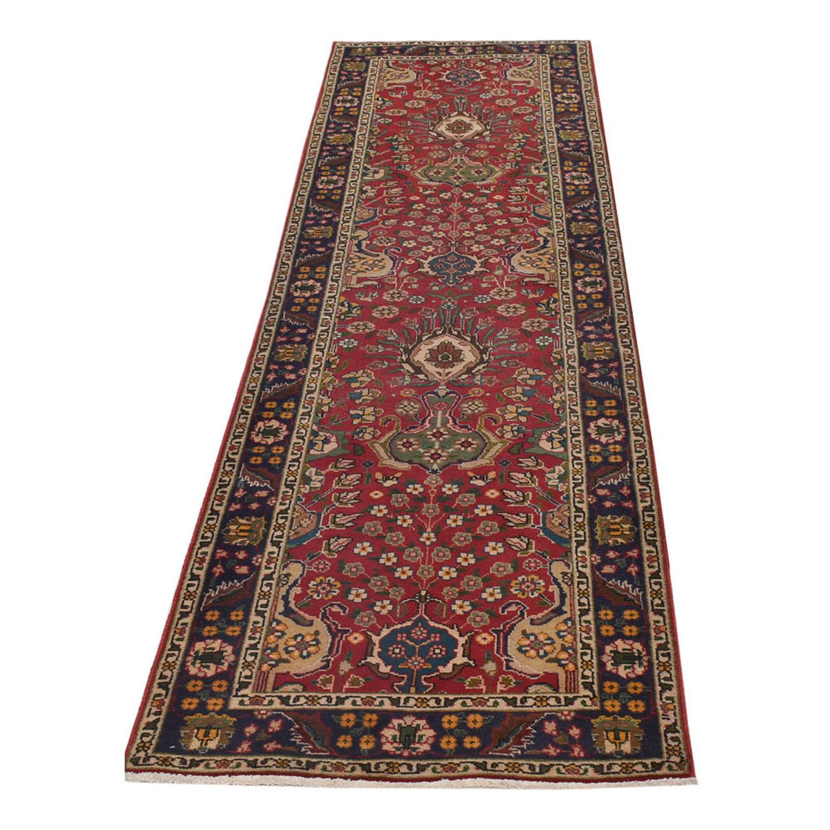 Tappeto corsia Tappeto Persero - Tabriz - 306 x 72 cm - rosso