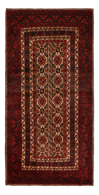 Tappeto corsia Tappeto Belutsch - 196 x 96 cm - rosso scuro