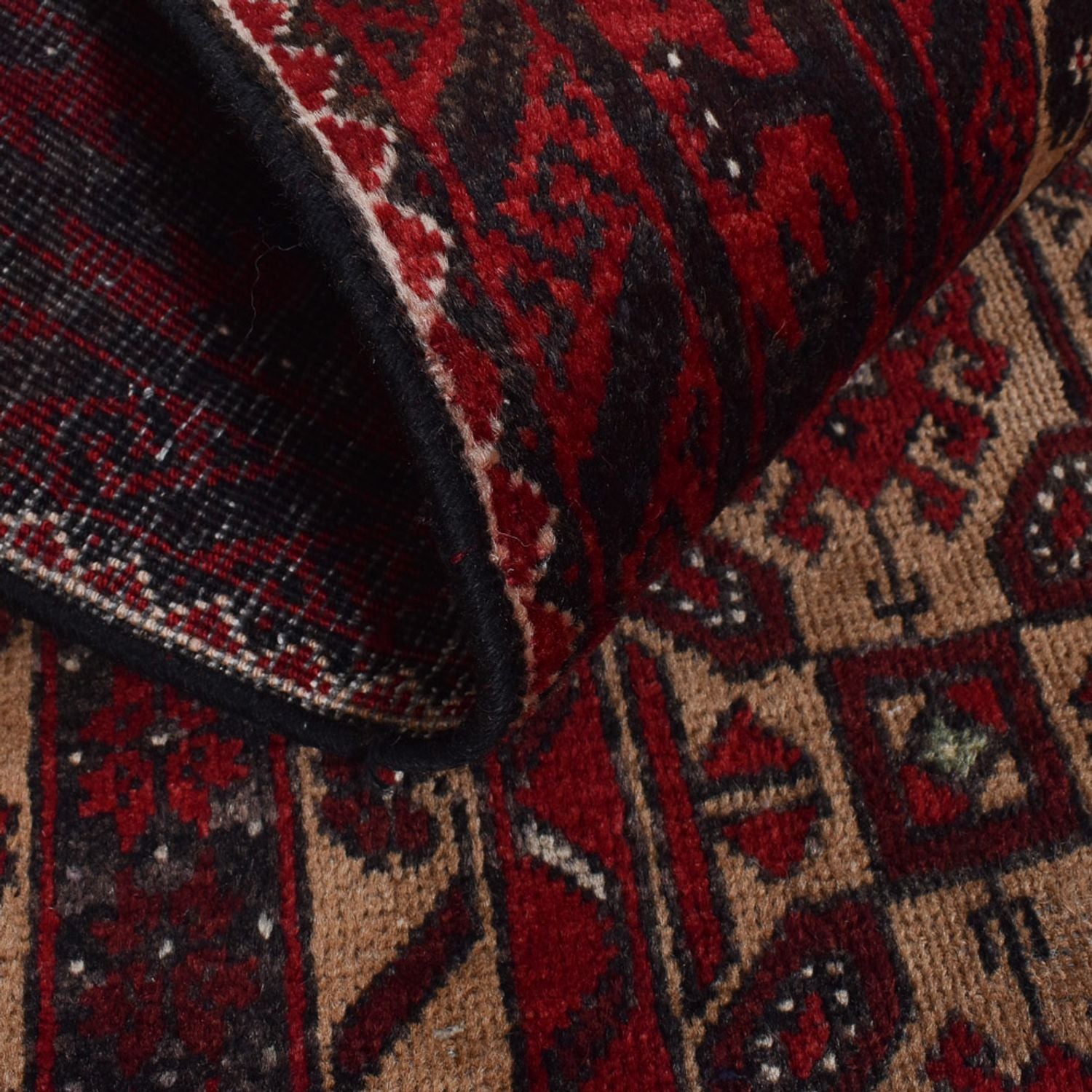Tappeto corsia Tappeto Belutsch - 196 x 96 cm - rosso scuro