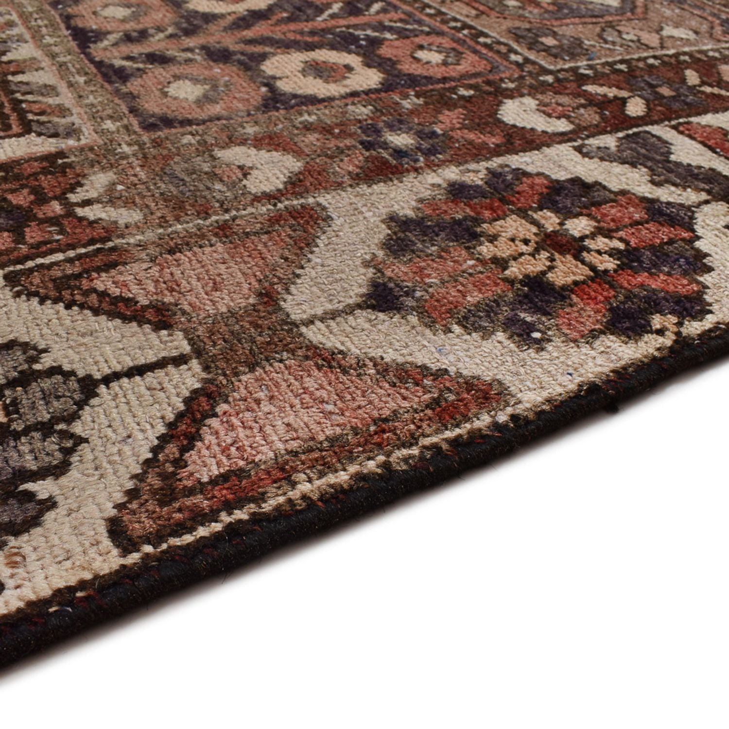 Tappeto vintage - 282 x 198 cm - marrone scuro