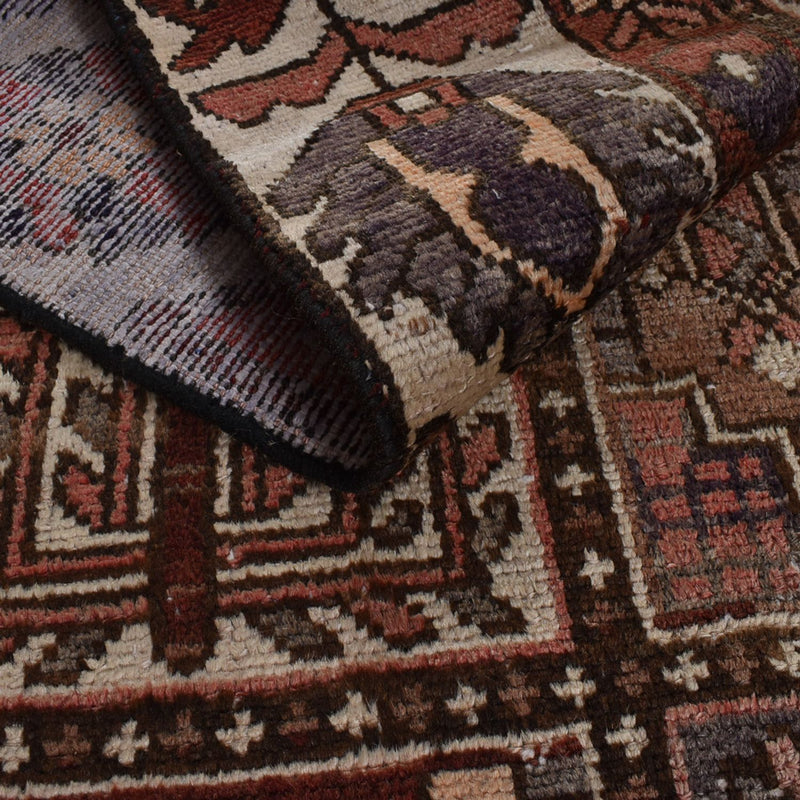 Tappeto vintage - 282 x 198 cm - marrone scuro