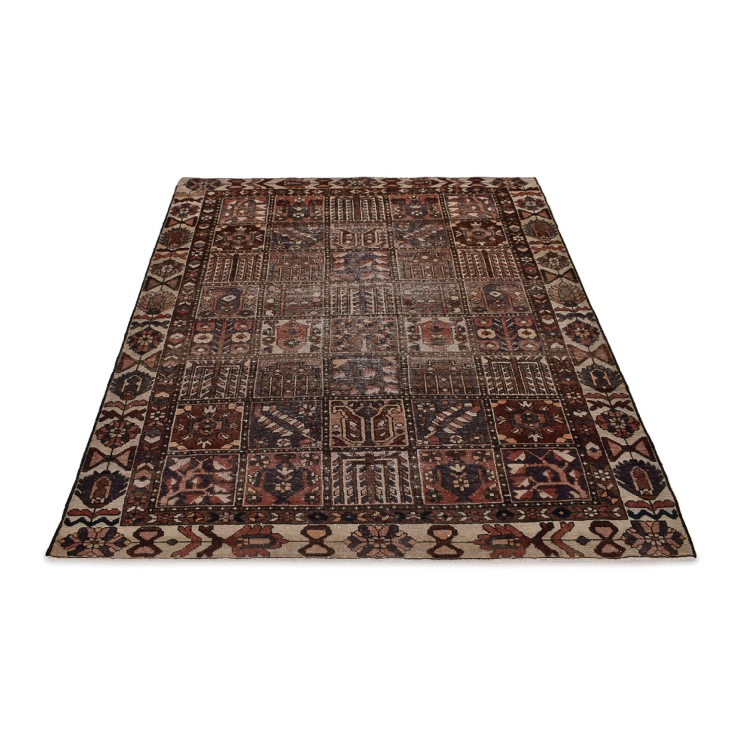 Tappeto vintage - 282 x 198 cm - marrone scuro