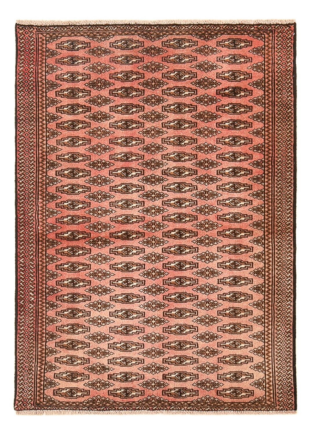 Tappeto Turkaman - 128 x 90 cm - rosso chiaro