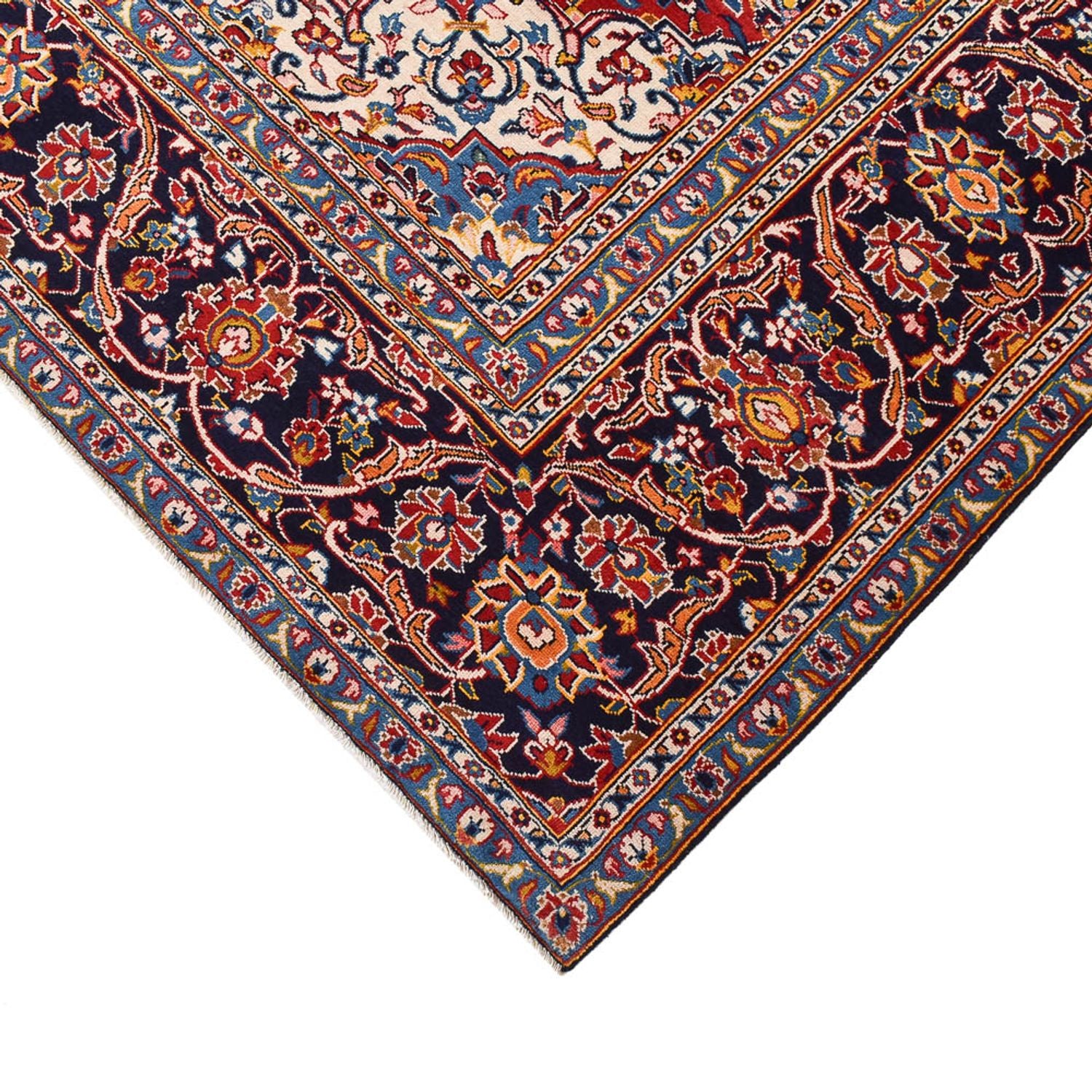Tappeto Persero - Keshan - 381 x 292 cm - blu scuro