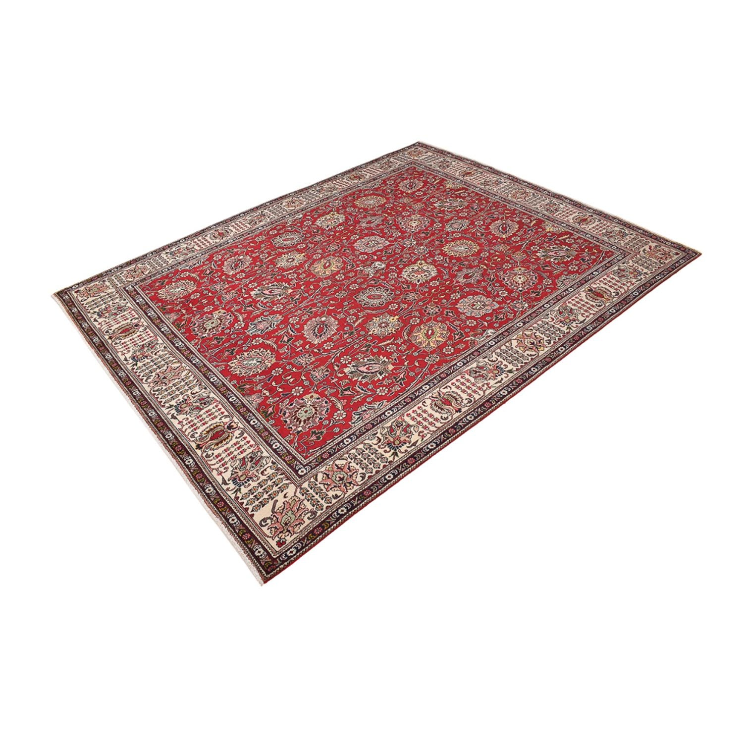 Tappeto Persero - Tabriz - 374 x 295 cm - rosso