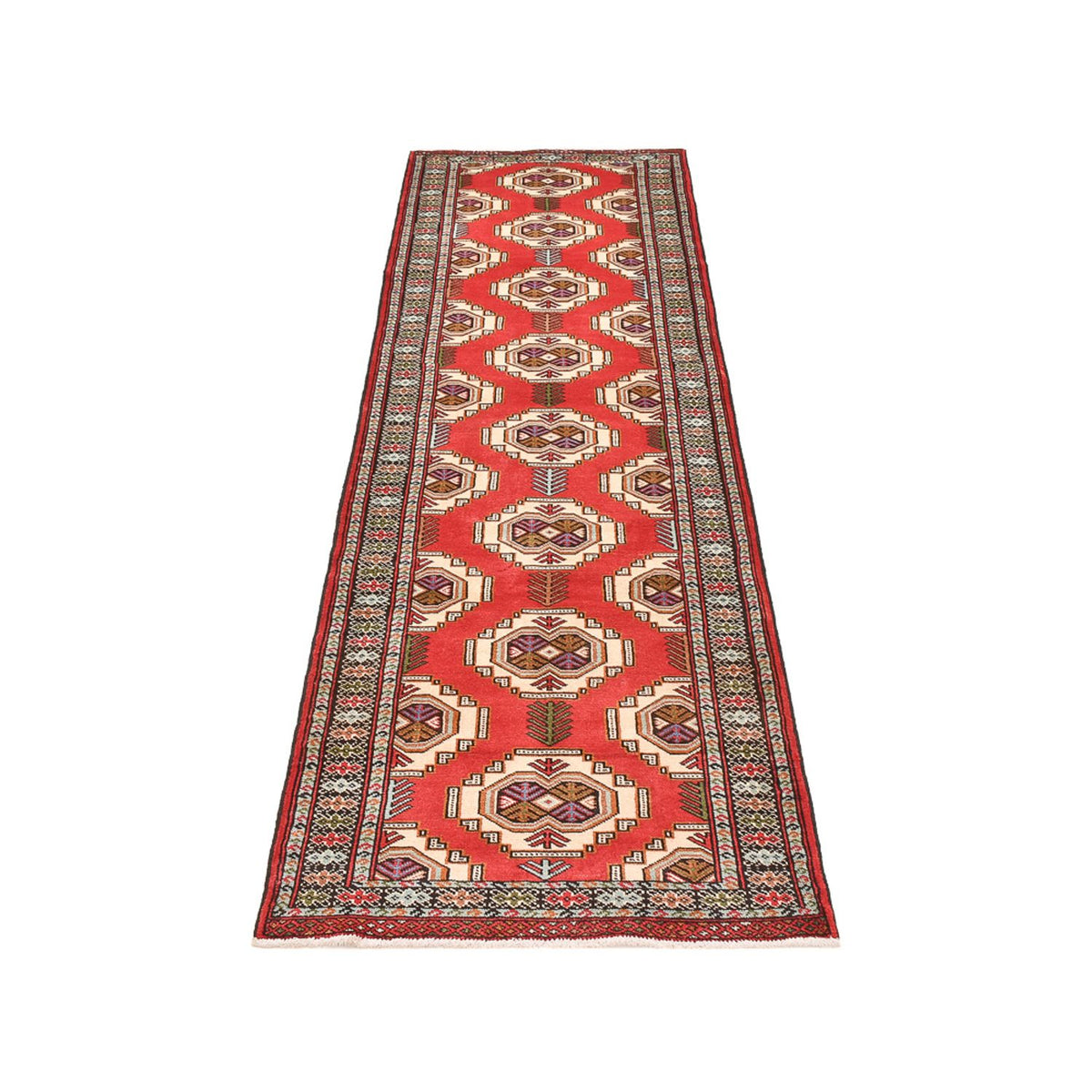 Tappeto corsia Tappeto Turkaman - 283 x 85 cm - rosso