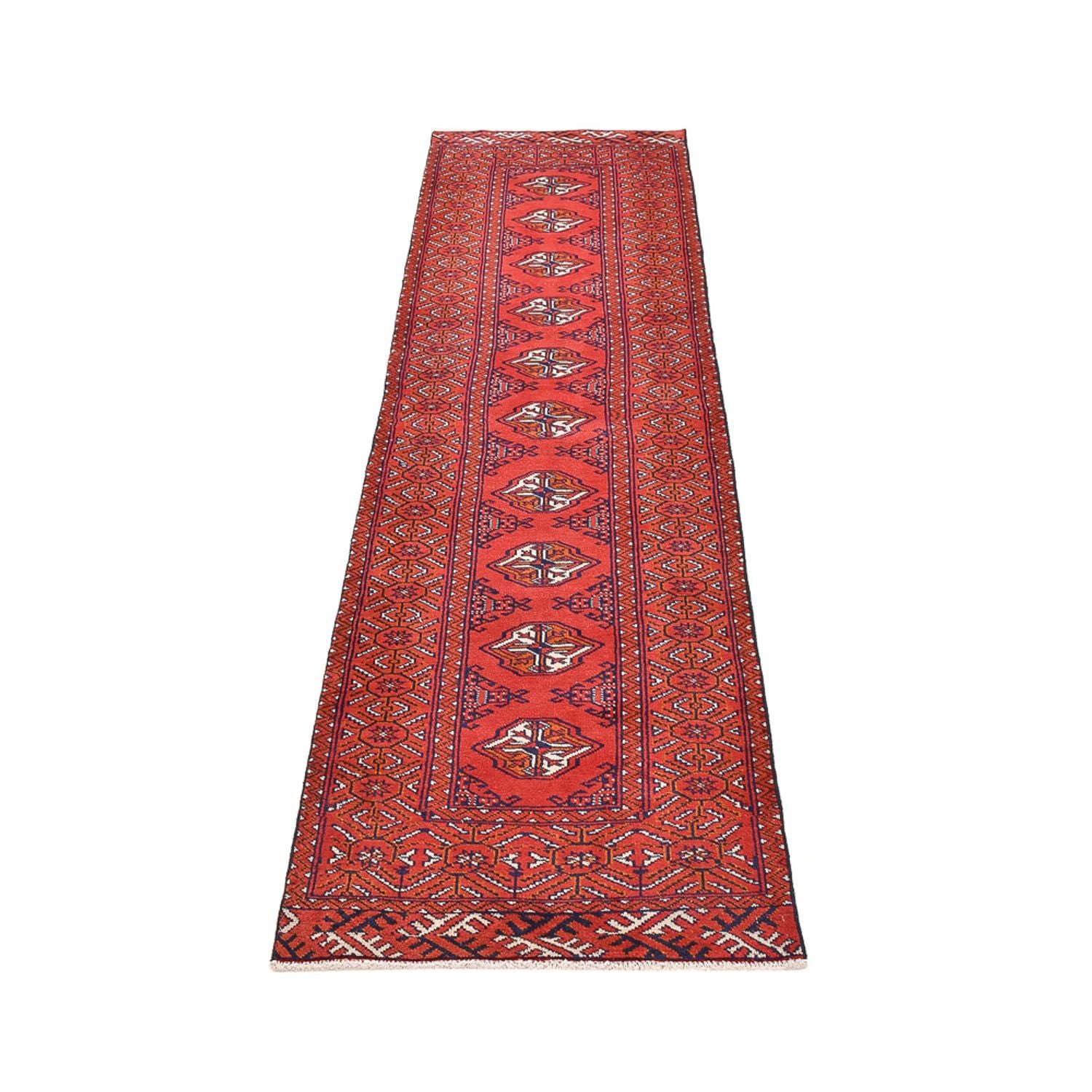 Tappeto corsia Tappeto Turkaman - 277 x 75 cm - rosso