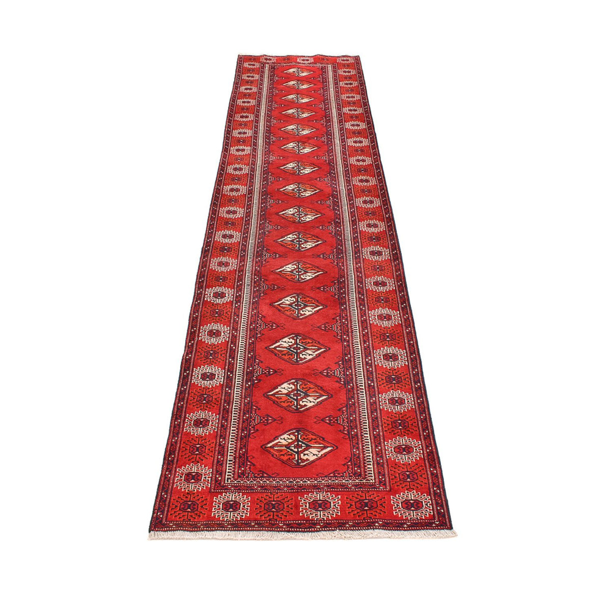 Tappeto corsia Tappeto Turkaman - 353 x 89 cm - rosso