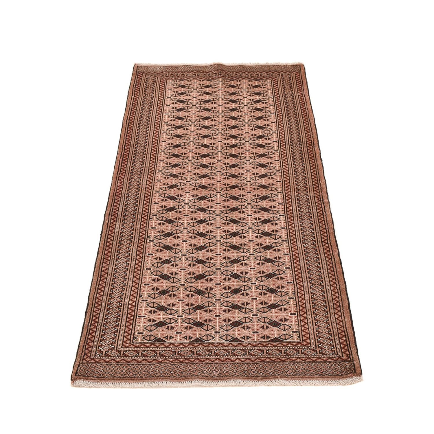 Tappeto corsia Tappeto Turkaman - 193 x 83 cm - rosso chiaro