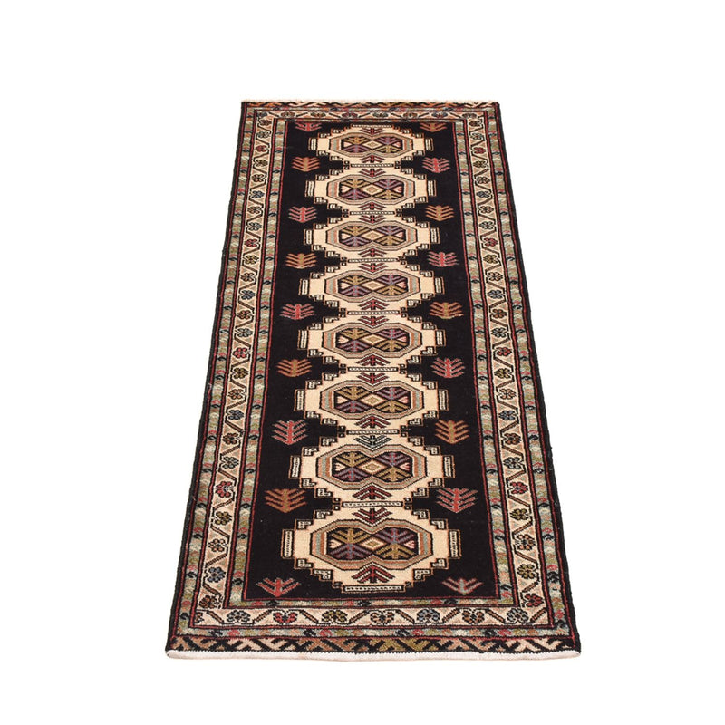 Tappeto corsia Tappeto Turkaman - 187 x 63 cm - blu scuro