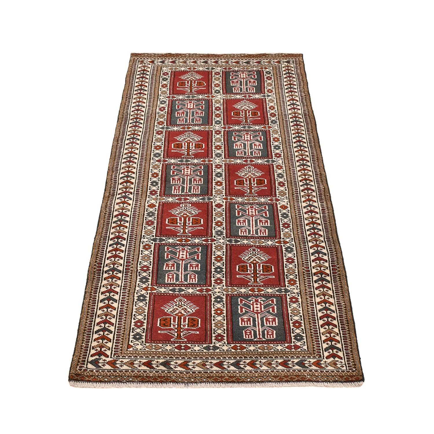 Tappeto corsia Tappeto Turkaman - 186 x 76 cm - multicolore