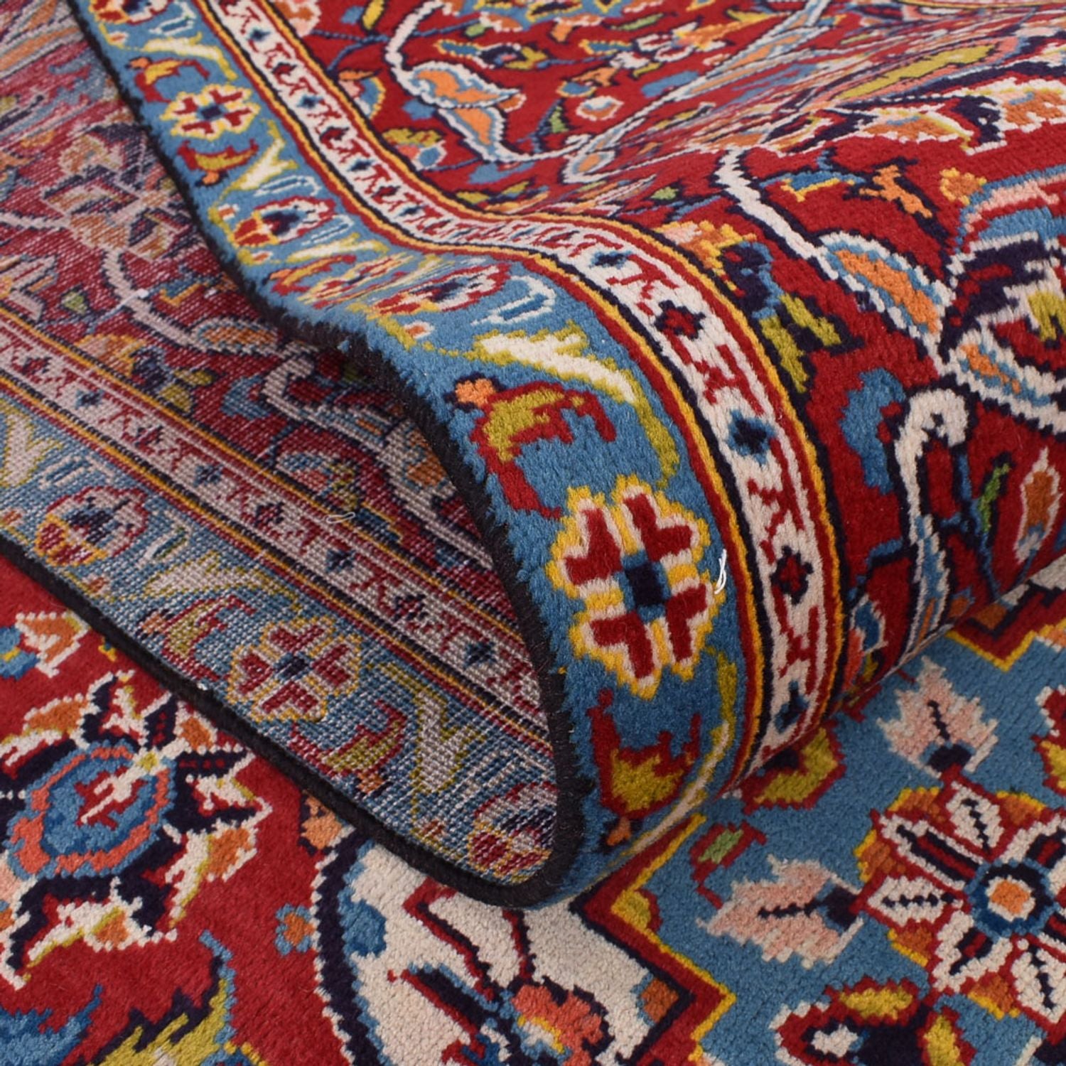 Tappeto Persero - Keshan - 345 x 232 cm - rosso scuro