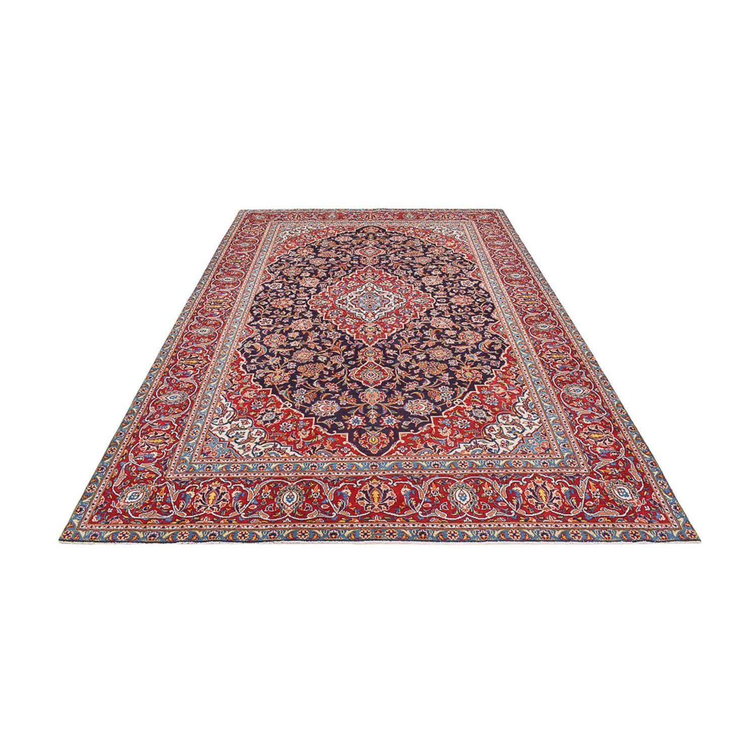 Tappeto Persero - Keshan - 345 x 232 cm - rosso scuro