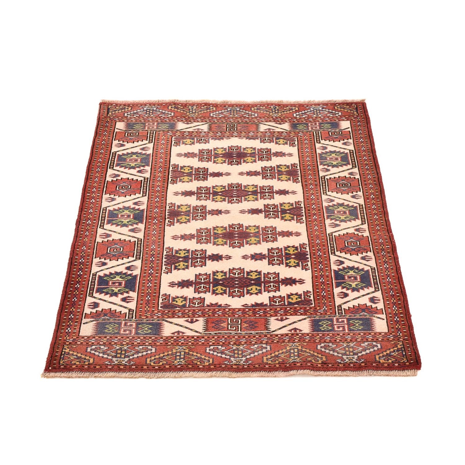 Tappeto Turkaman - 120 x 92 cm - rosso chiaro