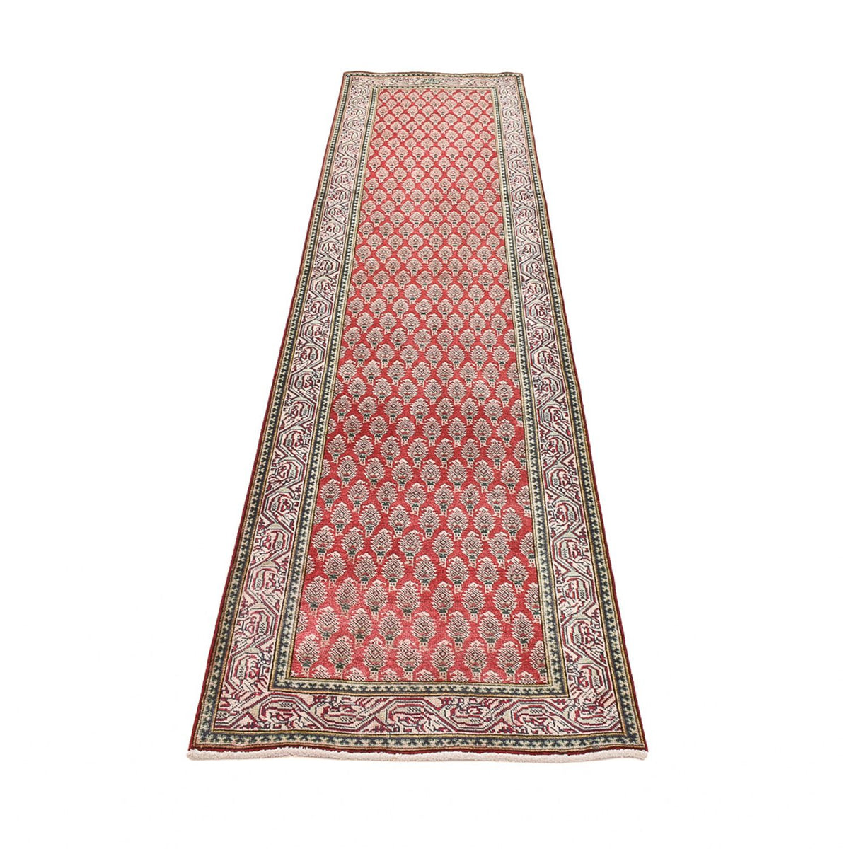 Tappeto corsia Tappeto Persero - Tabriz - 340 x 83 cm - rosso