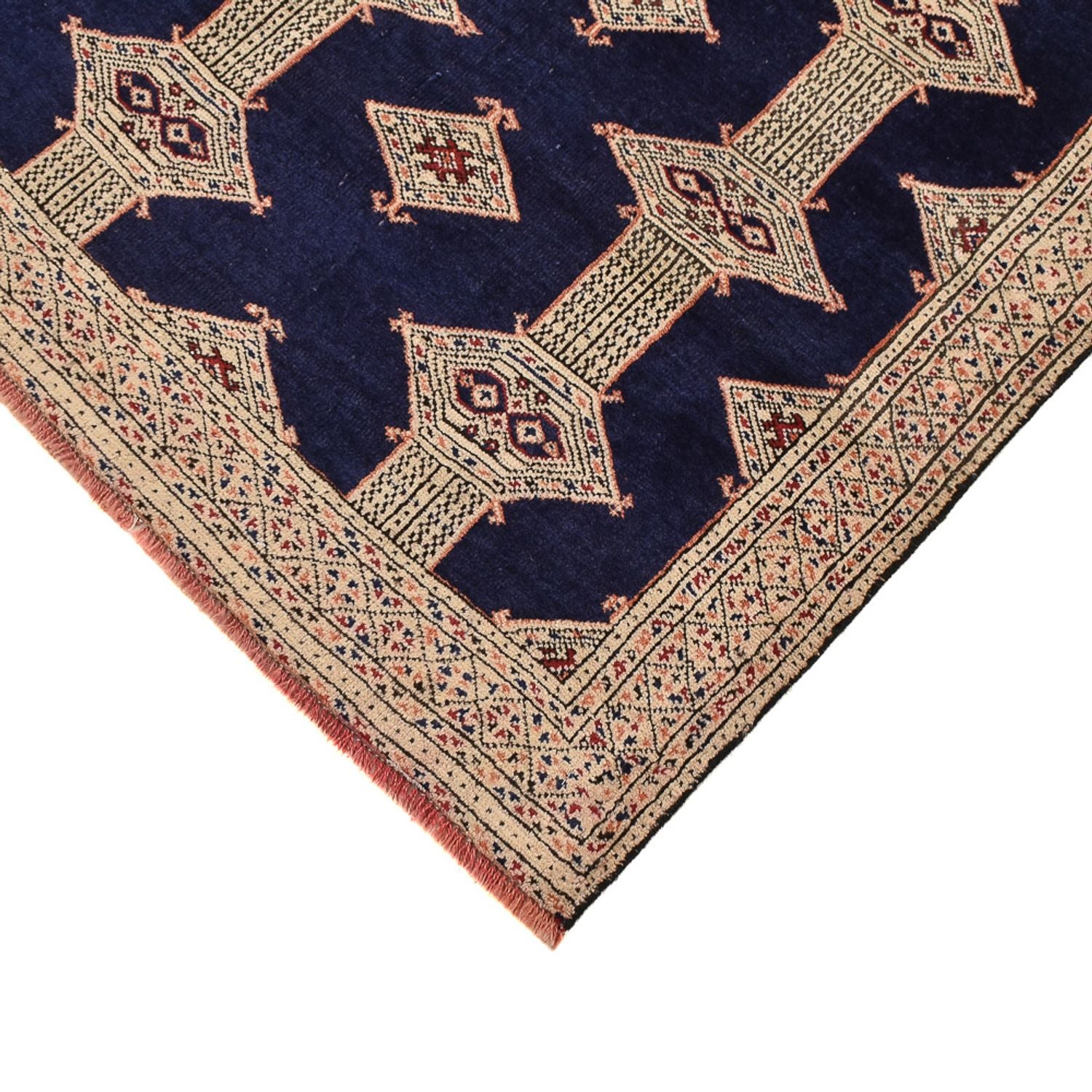 Tappeto Turkaman - 173 x 120 cm - blu scuro