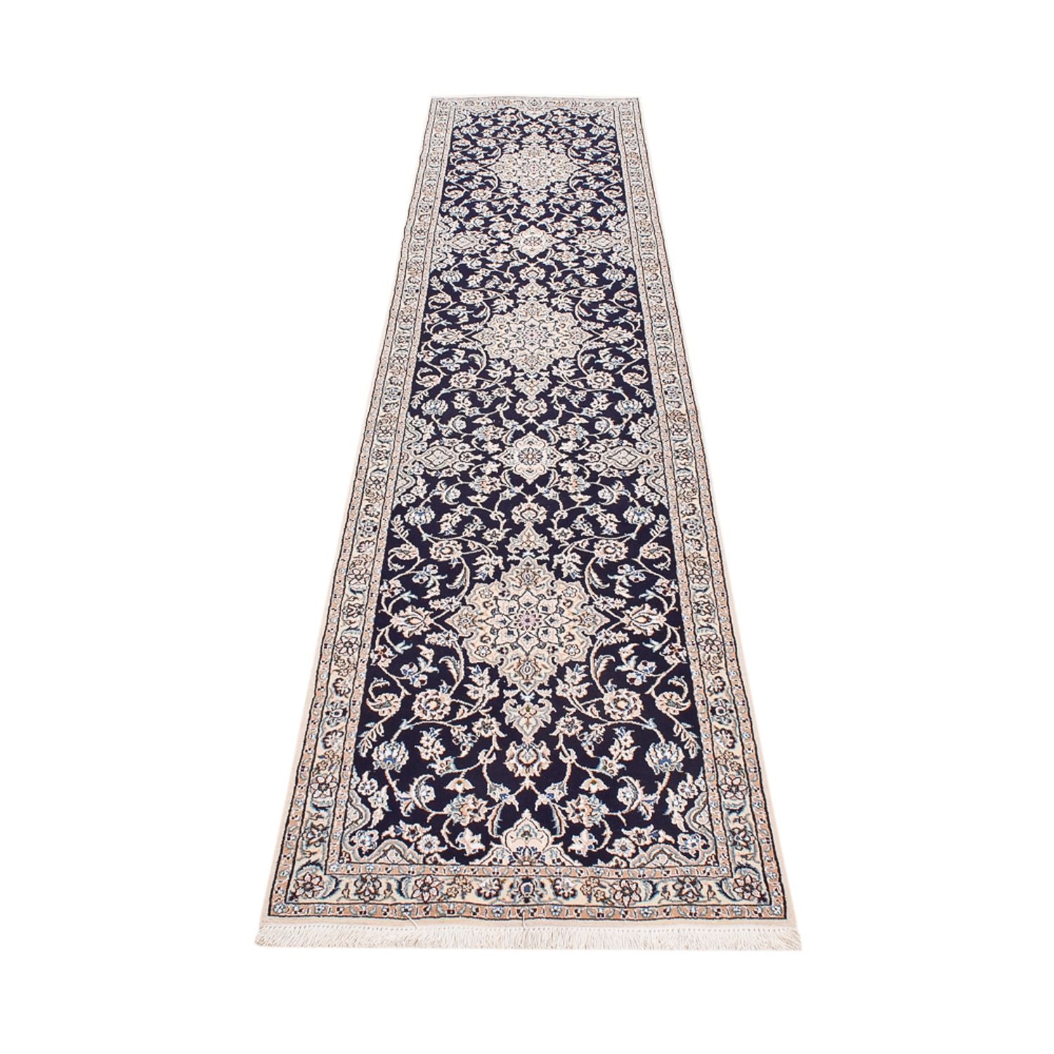 Tappeto corsia Tappeto Persero - Nain - Reale - 315 x 69 cm - blu scuro