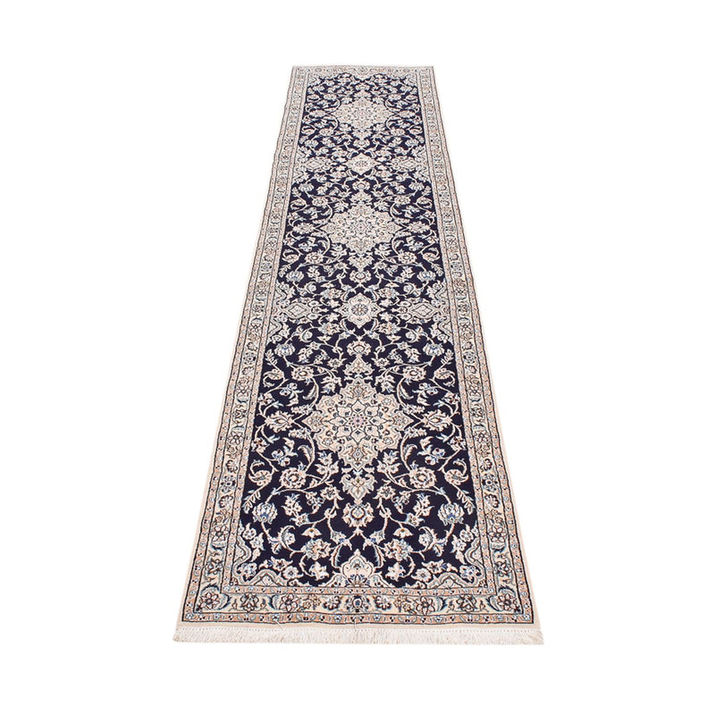 Tappeto corsia Tappeto Persero - Nain - Reale - 315 x 69 cm - blu scuro
