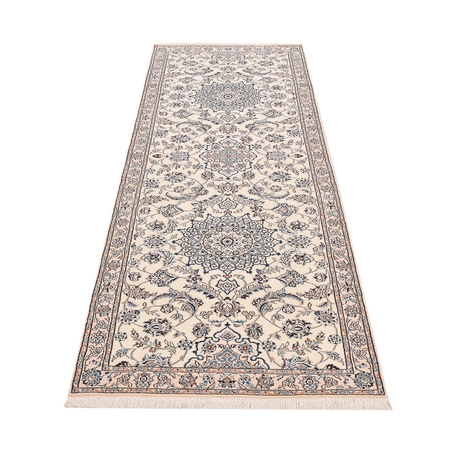Tappeto corsia Tappeto Persero - Nain - Reale - 278 x 91 cm - crema
