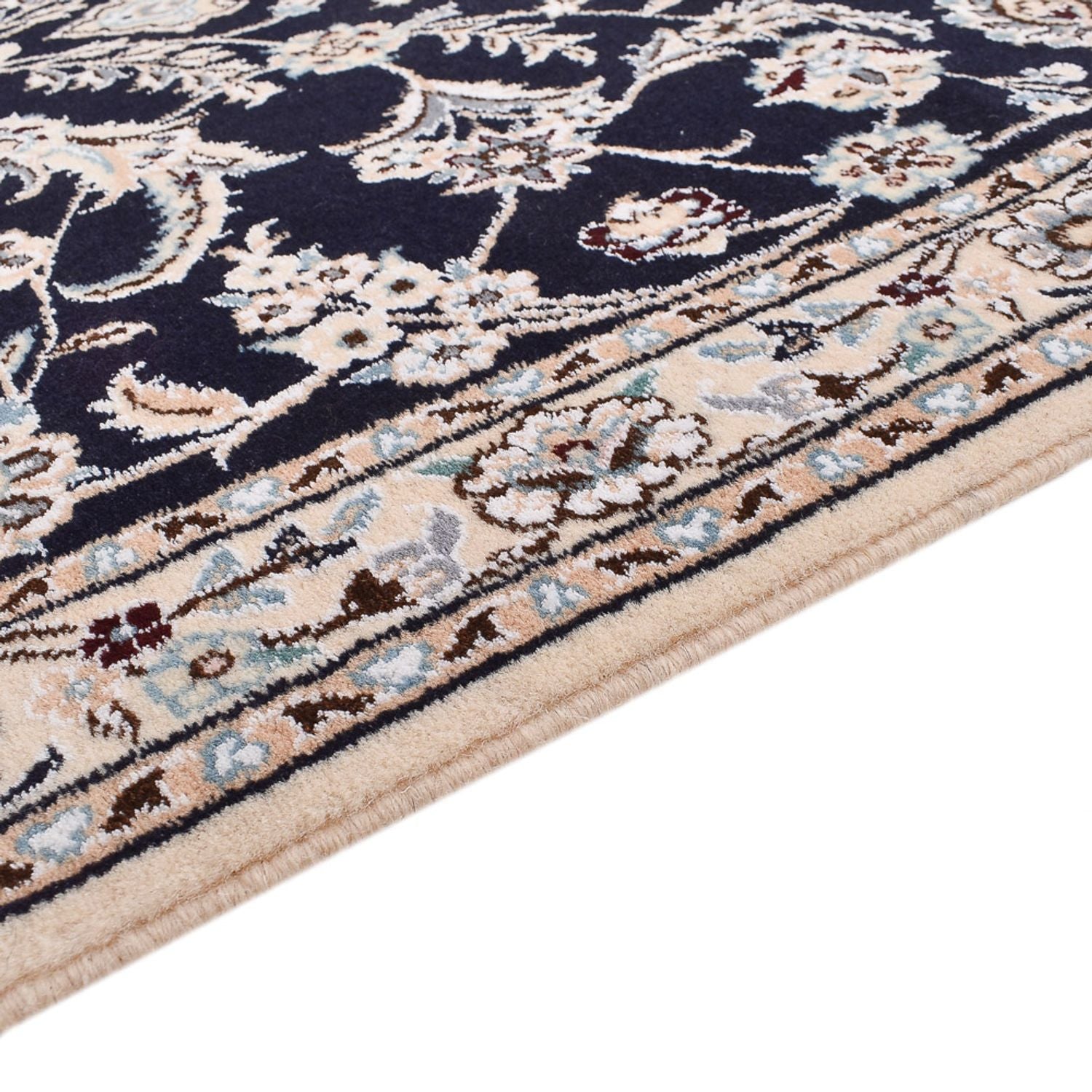 Tappeto corsia Tappeto Persero - Nain - Reale - 275 x 90 cm - blu scuro
