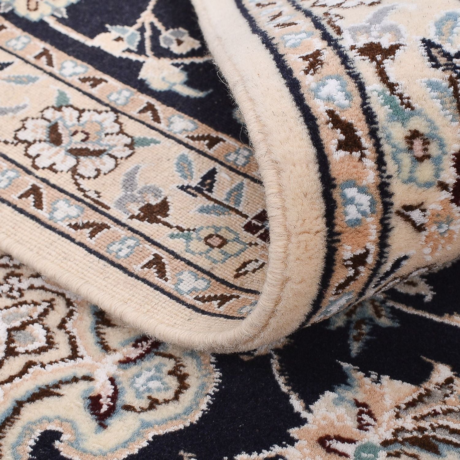 Tappeto corsia Tappeto Persero - Nain - Reale - 275 x 90 cm - blu scuro