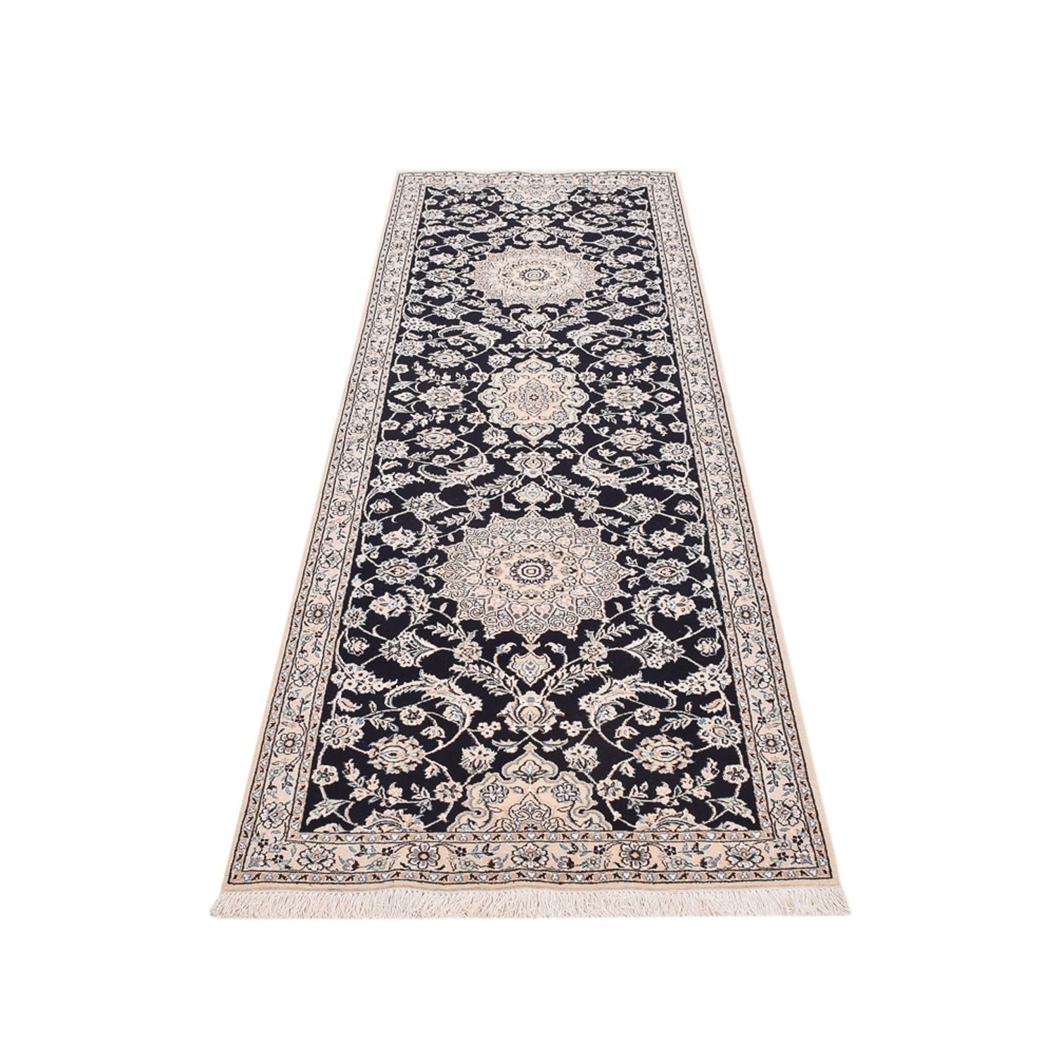 Tappeto corsia Tappeto Persero - Nain - Reale - 275 x 90 cm - blu scuro