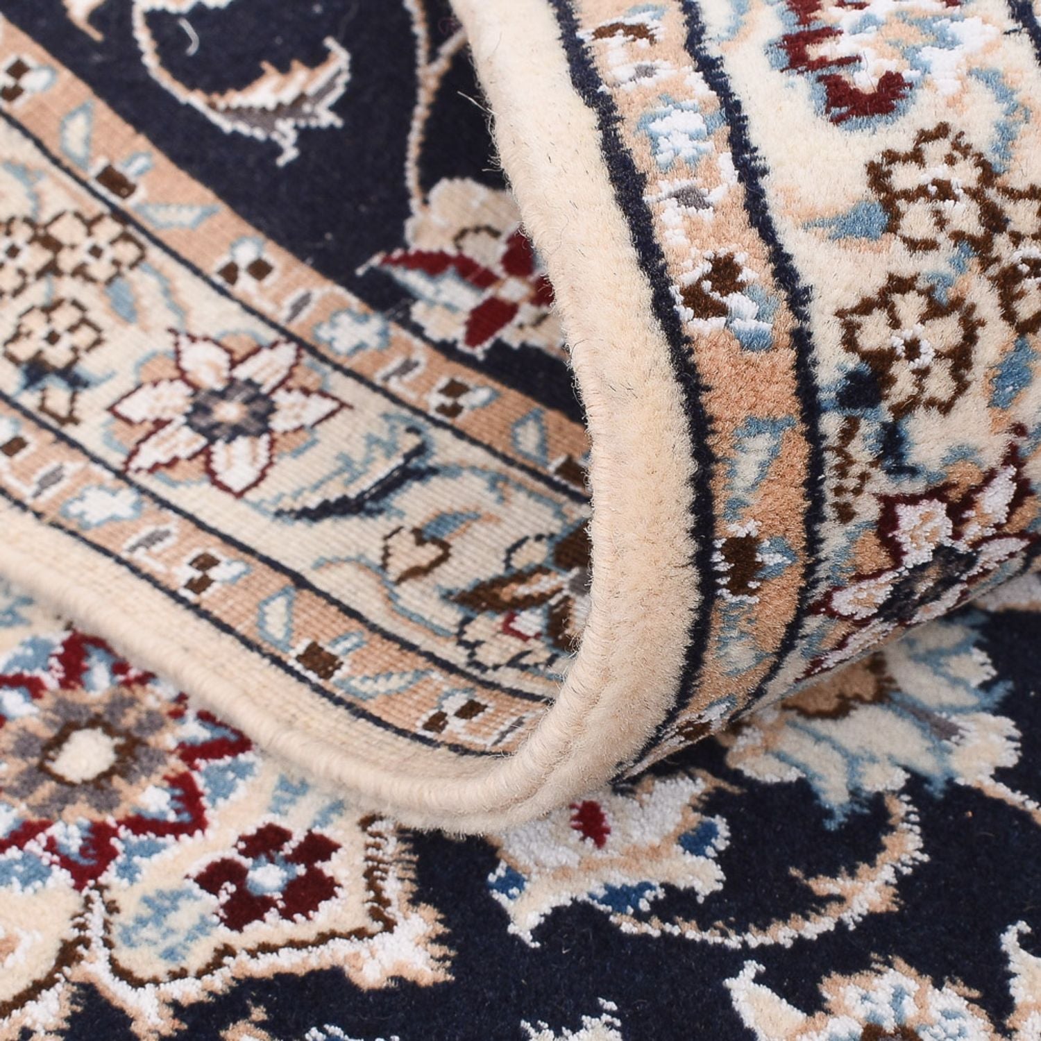 Tappeto corsia Tappeto Persero - Nain - Reale - 213 x 72 cm - blu scuro