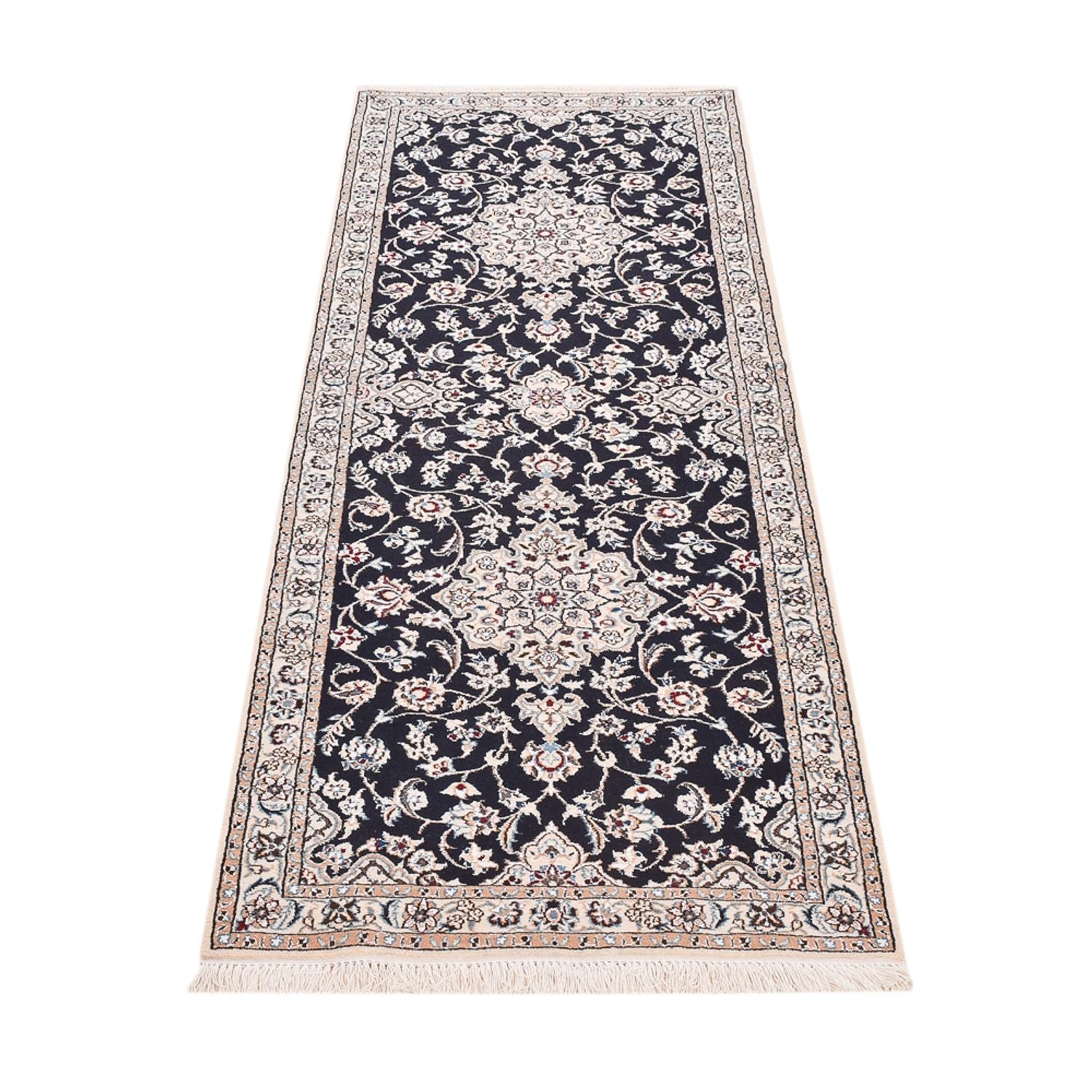 Tappeto corsia Tappeto Persero - Nain - Reale - 213 x 72 cm - blu scuro